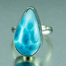 Load image into Gallery viewer, Larimar Teardrop Ring