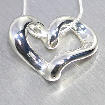 Puffy Heart Pendant, 925 Sterling Silver