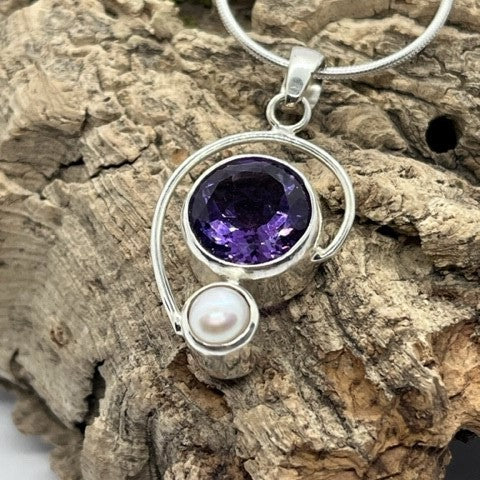 Amethyst And Pearl Necklace