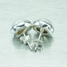Load image into Gallery viewer, Large White Mabe Pearl Stud Earrings, 925 Sterling Silver