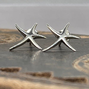 Starfish Stud Earrings, 925 Sterling Silver