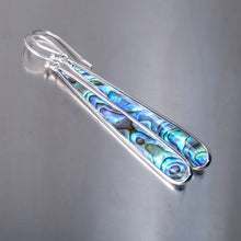 Load image into Gallery viewer, Elegant Dangly Paua Earrings,925 Sterling Silver
