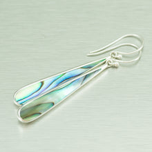Load image into Gallery viewer, Elegant Dangly Paua Earrings,925 Sterling Silver