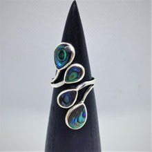 Load image into Gallery viewer, Abalone Sterling Silver Ring.