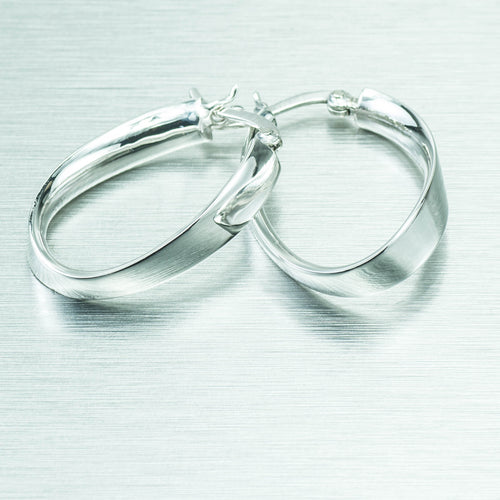 Medium 'Gili 'sterling silver hoop earrings