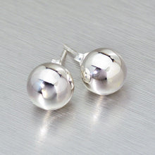 Load image into Gallery viewer, 8mm sterling silver ball studs