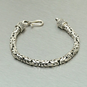 Mens Bizzantine silver bracelet