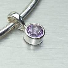 Load image into Gallery viewer, Faceted gemstone small round pendant - available in 6 different semi-precious stones - Gemstonz Silver