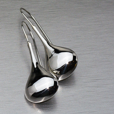 Silver Designer Inspired Teardrop Earrings - Gemstonz Silver
