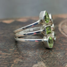 Load image into Gallery viewer, Green Amethyst and Peridot silver ring