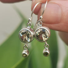 Load image into Gallery viewer, Green Amethyst and Peridot Earrings, 925 Sterling Silver.