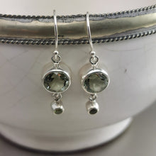 Load image into Gallery viewer, Green Amethyst and Peridot Earrings, 925 Sterling Silver.