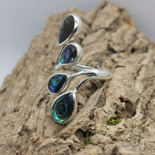 Load image into Gallery viewer, Abalone Sterling Silver Ring.