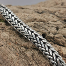 Cargar imagen en el visor de la galería, Pulsera balinesa pesada hecha a mano, plata de ley 925
