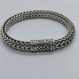 Pulsera balinesa pesada hecha a mano, plata de ley 925
