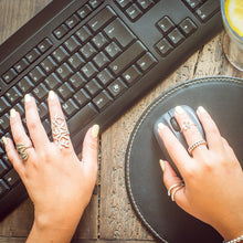 Load image into Gallery viewer, Sterling Silver Long Plant Ring.