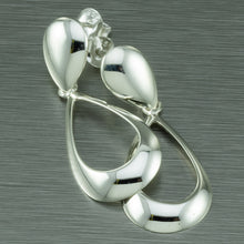Load image into Gallery viewer, Sterling silver post hoop earrings