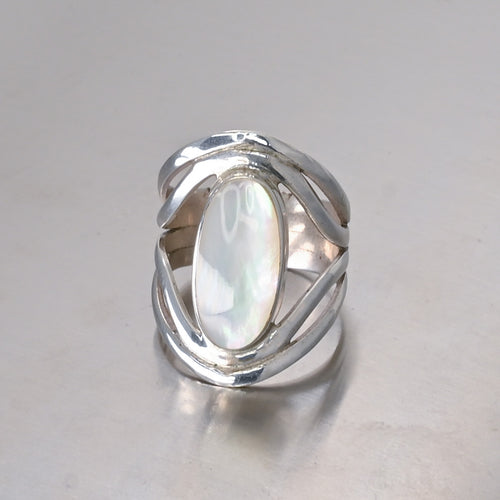 Mother-of-Pearl Sterling Silver Ring