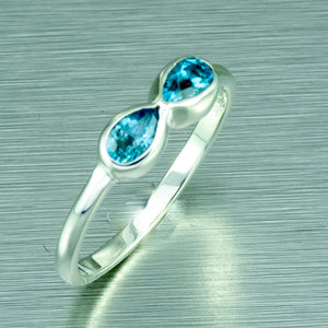 Tiny Amethyst infinity ring