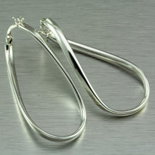 Load image into Gallery viewer, Twisted Hoop Sterling Silver Earrings.