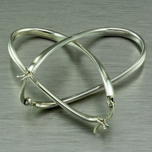 Load image into Gallery viewer, Twisted Hoop Sterling Silver Earrings.