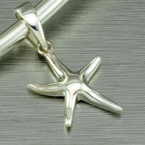 Sterling silver starfish pendant