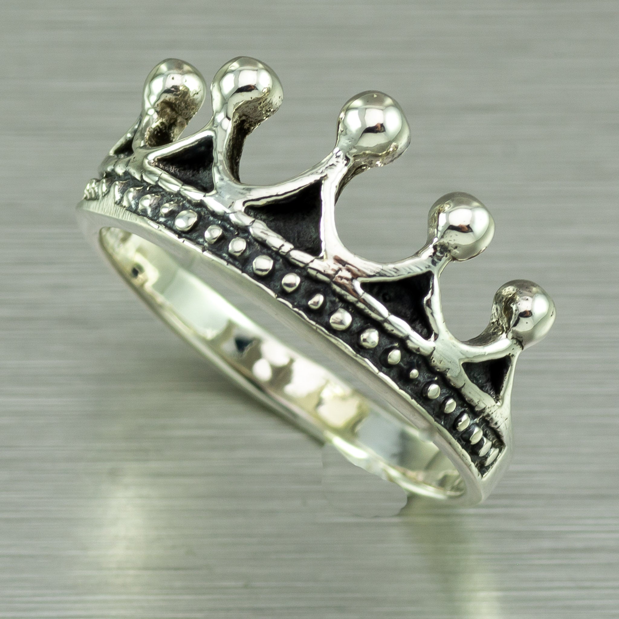 Men Titanium Steel Crown Ring Exaggeration Personality Finger Rings 12#  GMYR260 - Walmart.com