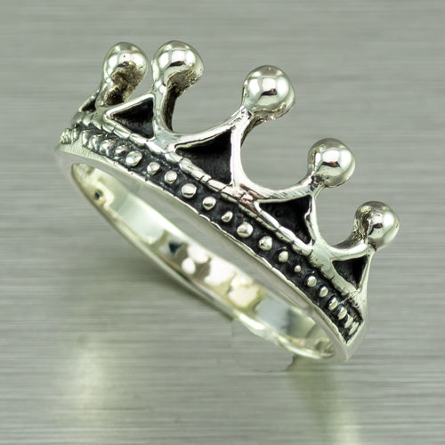 Silver Princess Crown Ring