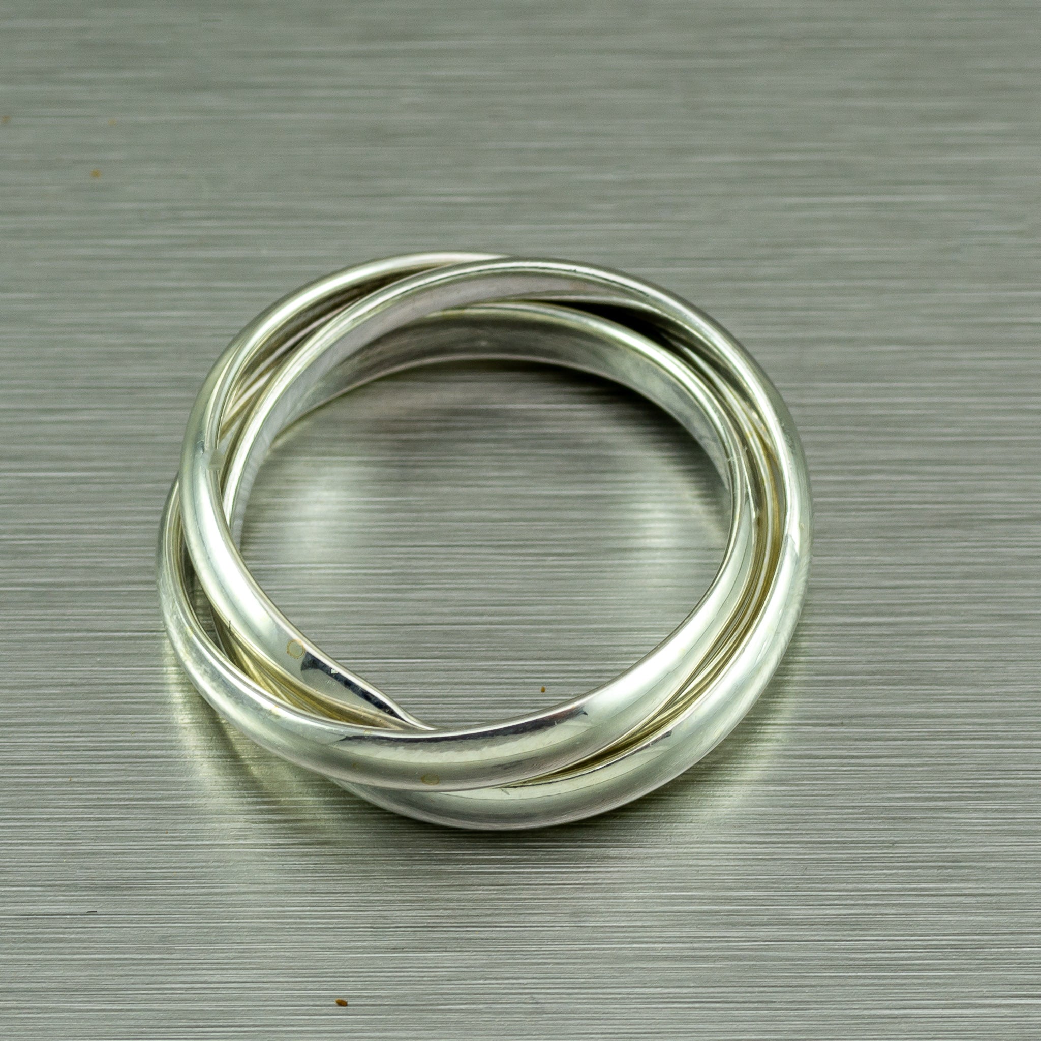 Interlocking Russian Wedding Ring in Mixed Gold and Sterling Silver - Etsy  Sweden