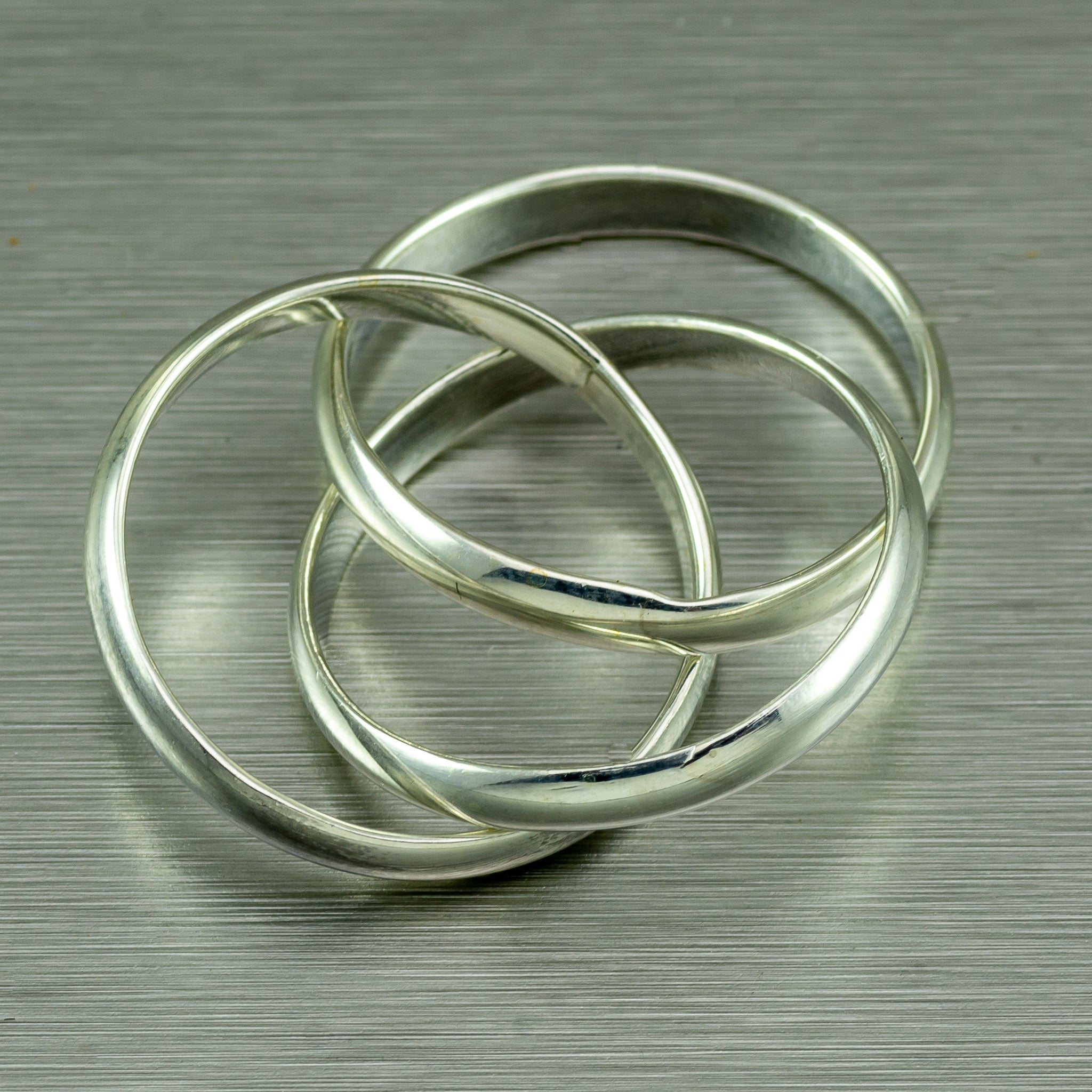 Russian Three-Tone 1/2 rounded Wedding Ring