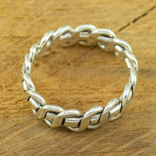 Load image into Gallery viewer, Mens Silver Interwoven Ring