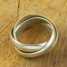 Load image into Gallery viewer, Men&#39;s four banded silver ring