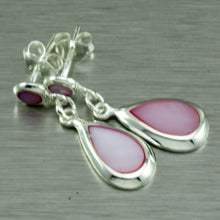 Load image into Gallery viewer, Mother of pearl stud, dangle earrings