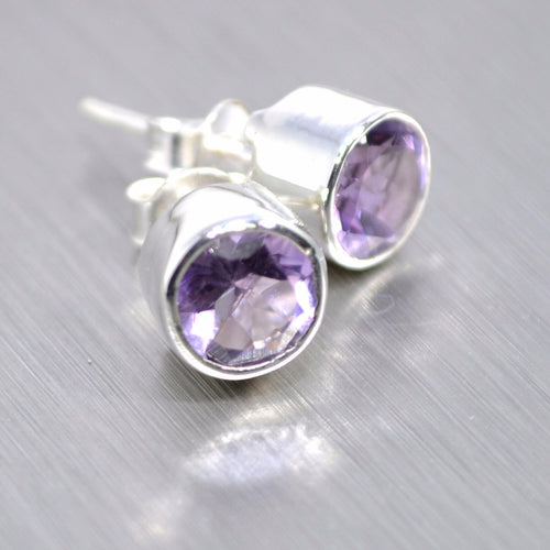 Gemstone studs - available in 10 different semi-precious stones - Gemstonz Silver