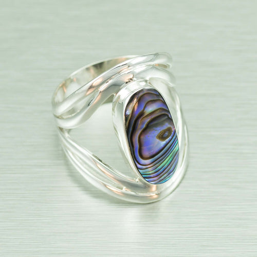 Abalone Sterling Silver Ring.
